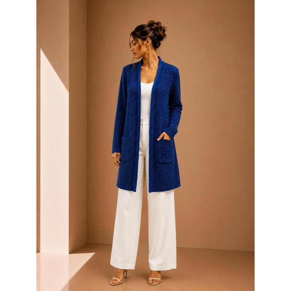 NEW PIER ANTONIO GASPARI jacquard cardigan in elettrico